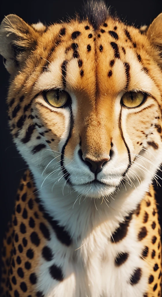 Body Portrait, 8k, Narrow and beautiful eyes, Dindal effect, masterpiece, 最high quality, high quality, High resolution, Highly detailed photos, ((cheetah))