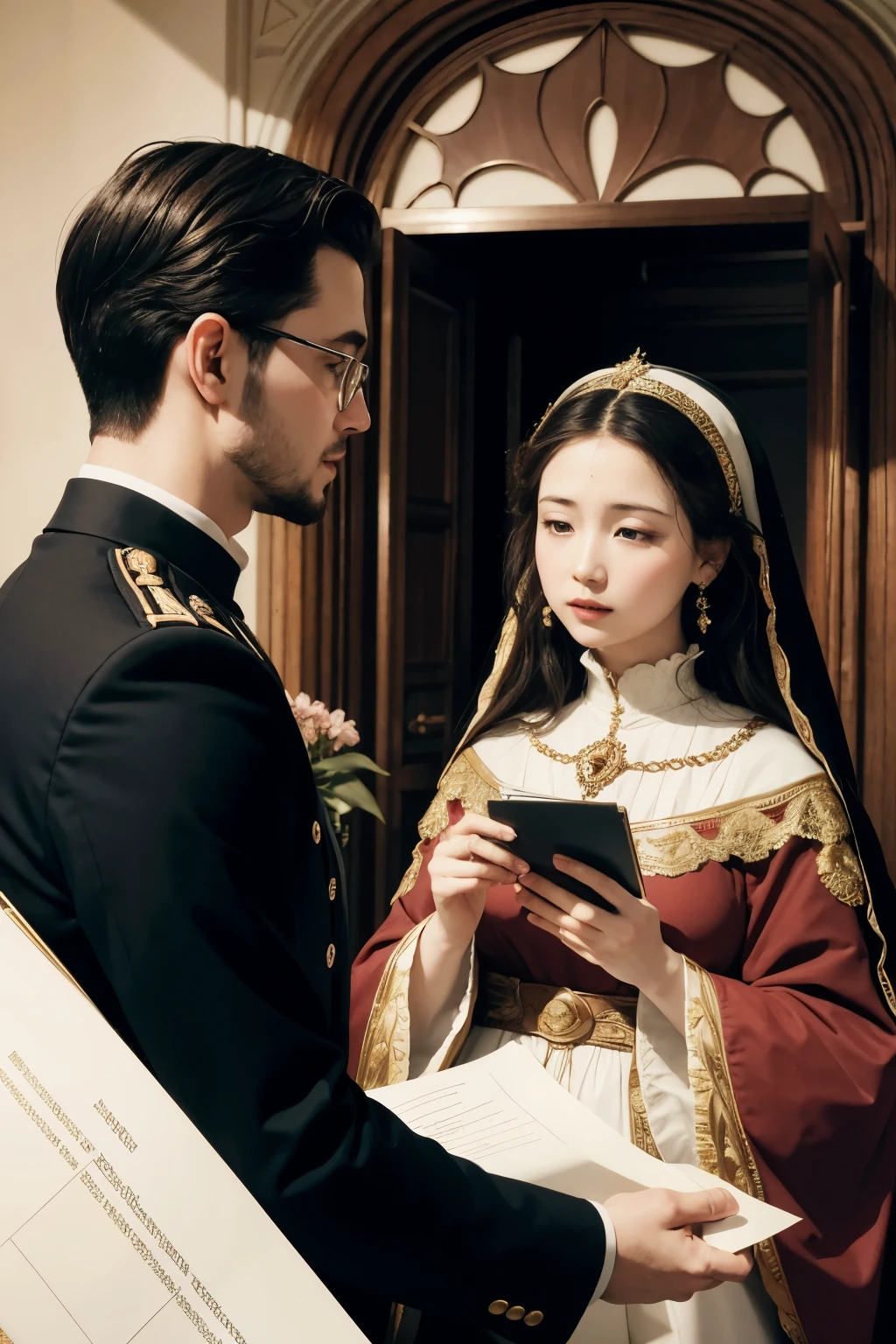 make a flyer about "What did our lady see?" with information