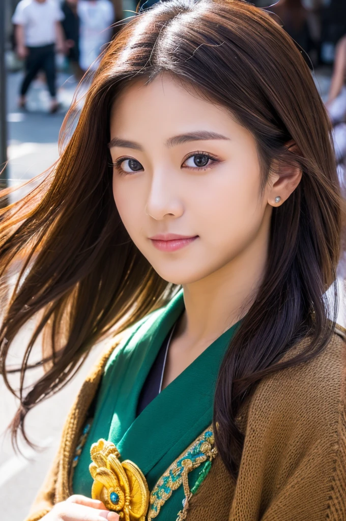 ((Highest quality)), ((masterpiece)), (detailed), Japanese,Street Corner,Beauty,Lady