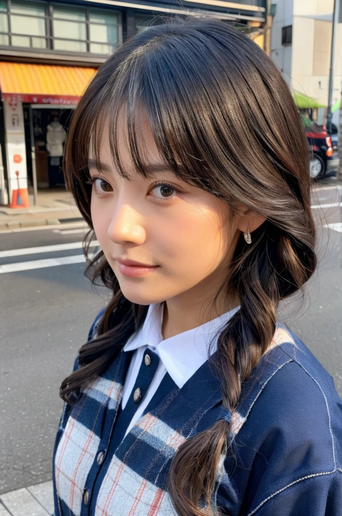 ((Highest quality)), ((masterpiece)), (detailed), Japanese,Street Corner,Beauty,Lady