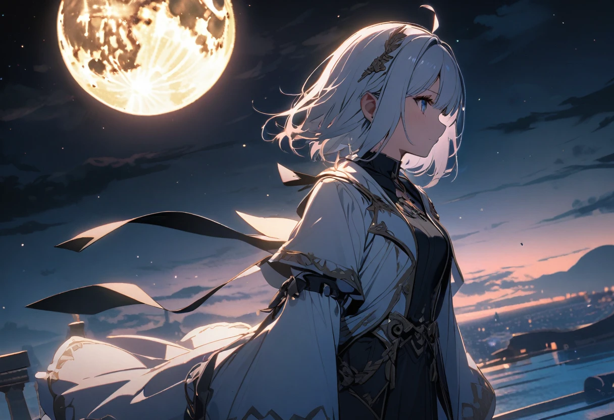 angelic, moon, moonlight, 8k
