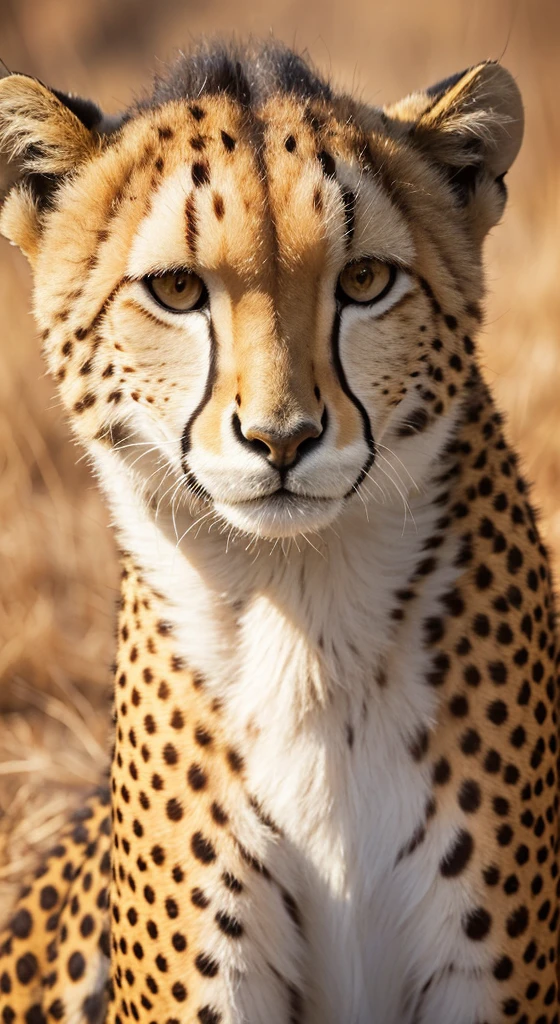 Body Portrait, 8k, Narrow and beautiful eyes, Dindal effect, masterpiece, 最high quality, high quality, High resolution, Highly detailed photos, ((Cheetah Hunting for Prey))