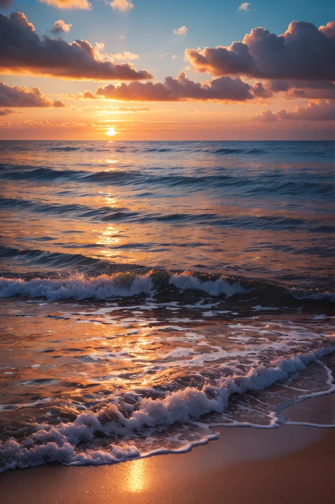 Realistic ocean sunset