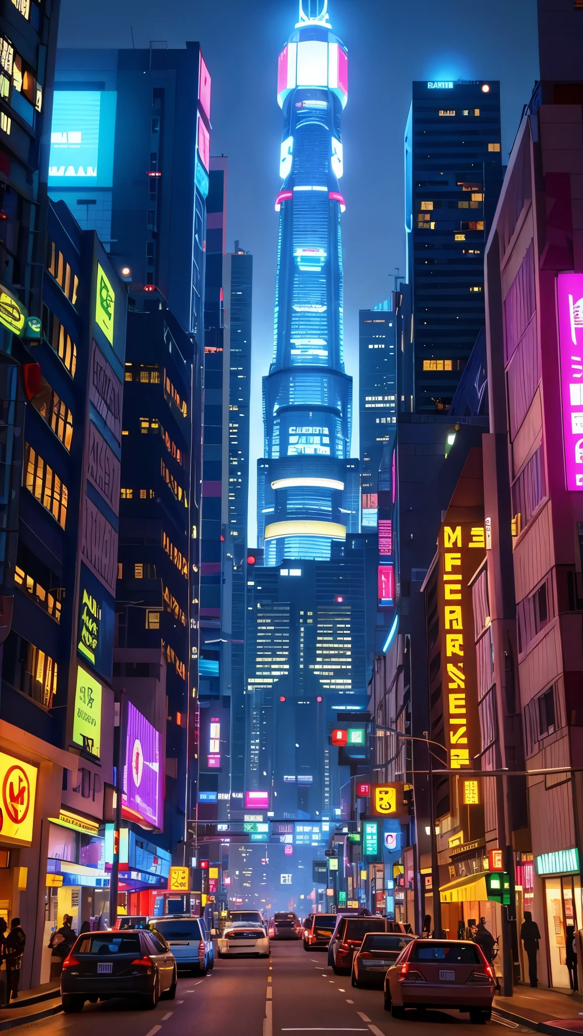 Cidade cyberpunk a natta, view from 20 meters to the top, sci-fi movie, empty street, natta, old store, irregular, circuit boards, intricate, super detailled, realisitic, hyper realisitic, high qualiy, better, super detaill , crazy detail, very detailled, photorealisitic, epic composition, better quality, 32K --v 6