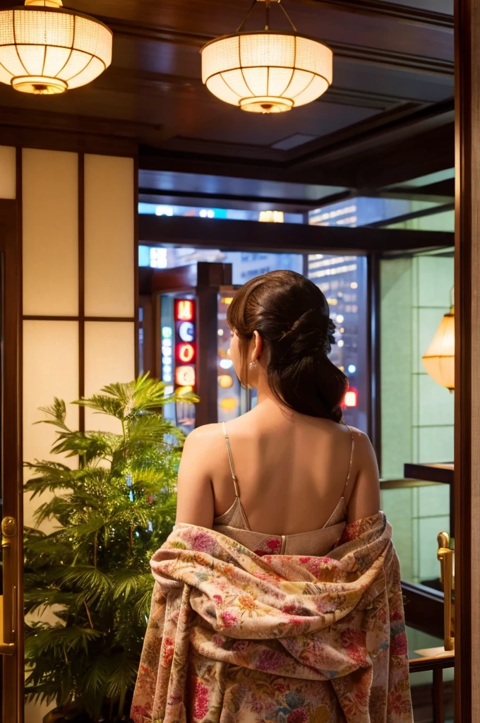 ((Highest quality)), ((masterpiece)), (detailed), Japanese,In a city hotel,Beauty