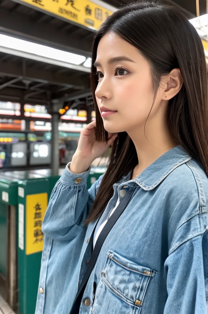 ((Highest quality)), ((masterpiece)), (detailed), Japanese,Beauty,station