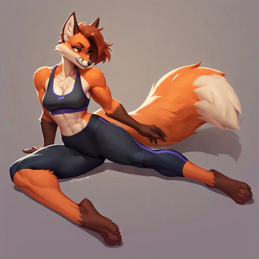 Female ((Anthro Fox)), (long leges, ditigrade), Skinny and furry girl, With thick ((Turquoise colored fur)), ((furry Fox girl body)), (((Full body portrait))), Smaller breasts, (Ripped jeans and tank top), (Sitting), (clawed paws), Brunette hair,  haircut, (Detailed fur texture (Contour hair)), Detailed female fox face, Seductive smile, Cute face, (Expressive anime eyes), Muno background, Detailed background, Masterpiece, extremely detailed digital art,Very well drawn, Detailed, (shaded), Soft and realistic lighting, subject focus, Sharp focus, Cinematic lighting, amazing body, (Long hairs cover the body), anthro (Furry),