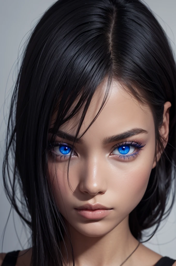 Black woman blue eyes 
