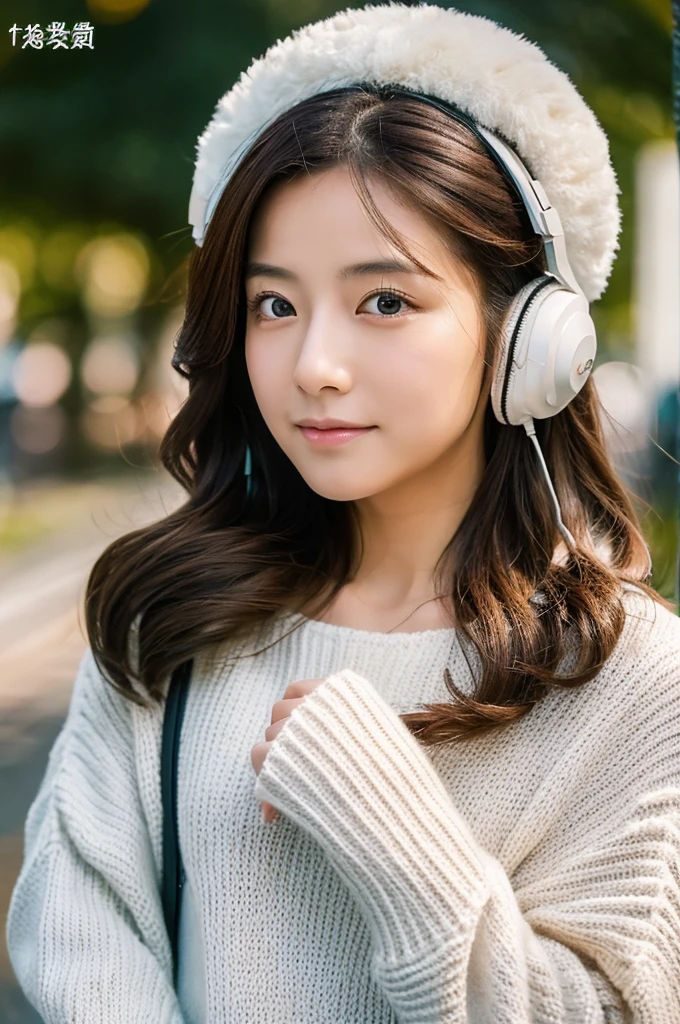 ((Highest quality)), ((masterpiece)), (detailed), Japanese,Beauty,station,sweater