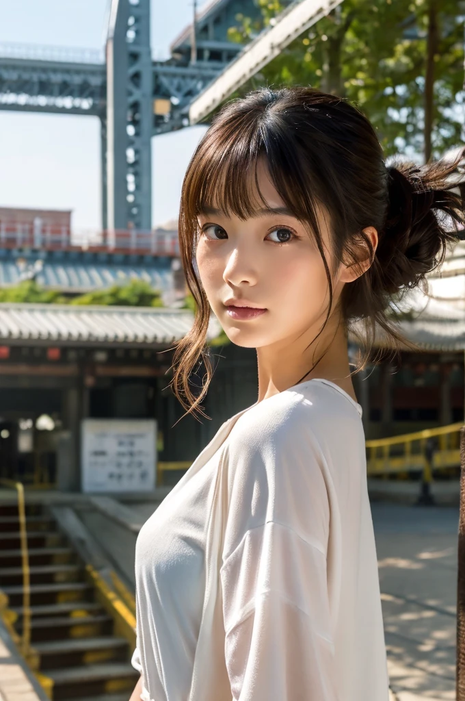 ((Highest quality)), ((masterpiece)), (detailed), Japanese,Beauty,station,OL
