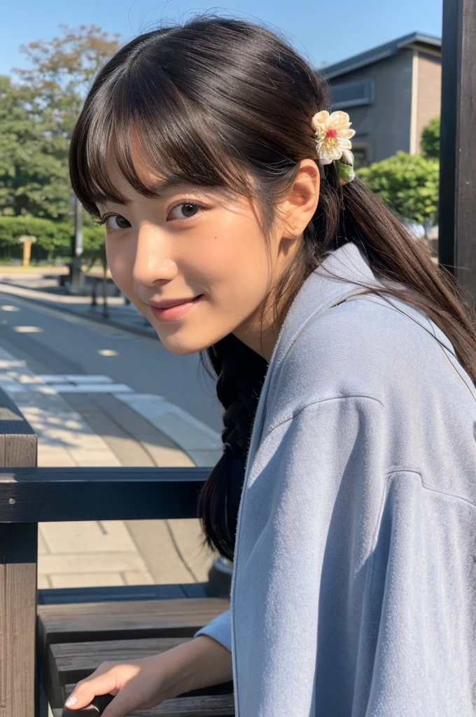 ((Highest quality)), ((masterpiece)), (detailed), Japanese,Beauty,station,OL