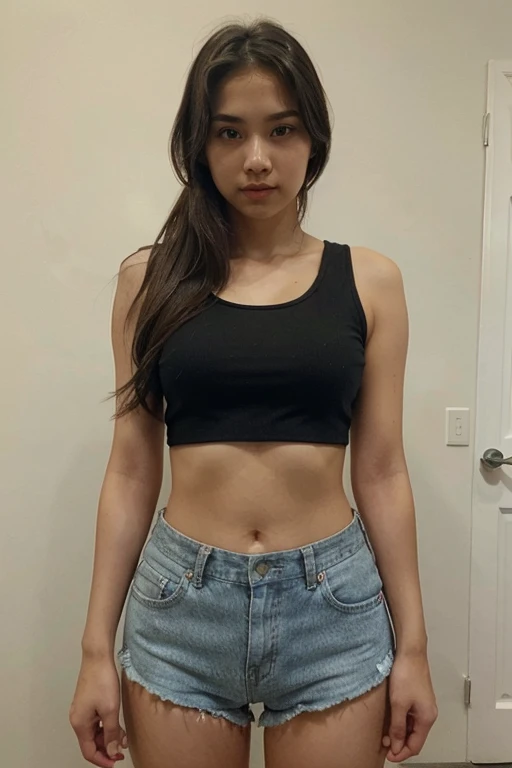 (1girl). body facing the camera in front. (Focus front body). body front to facing the camera. front view photo, front body photo. Focus view front body. upright photo results.
(different a girl faces, America, Russia, Korea, Japan, Ukraine, Indonesia, Philippines, Turkey).
(view front body, various styles and hairstyles).
a girl with a different color top and different shorts. 1girl.