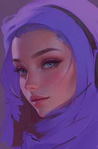 a close up of a drawing of a woman wearing a blue scarf, inspired by INO, digital sketch, an expressive digital painting, digital drawing, a digital painting, speedpaint, stylized portrait, digital painted, close up potrait, soft portrait, digital portrait, unknown artstyle, took on ipad, drawn with photoshop, 2d portrait, smooth. digital painting