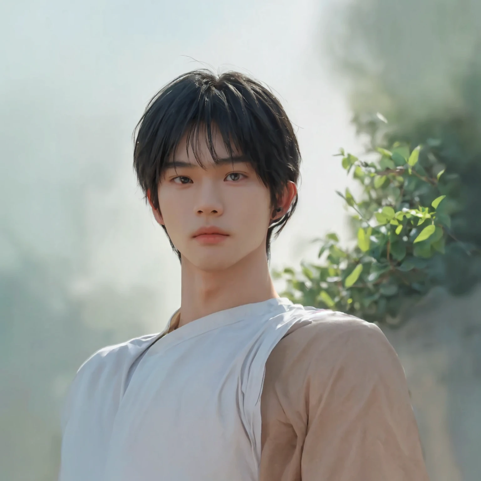 Asian boy,good-looking,((looking at you))