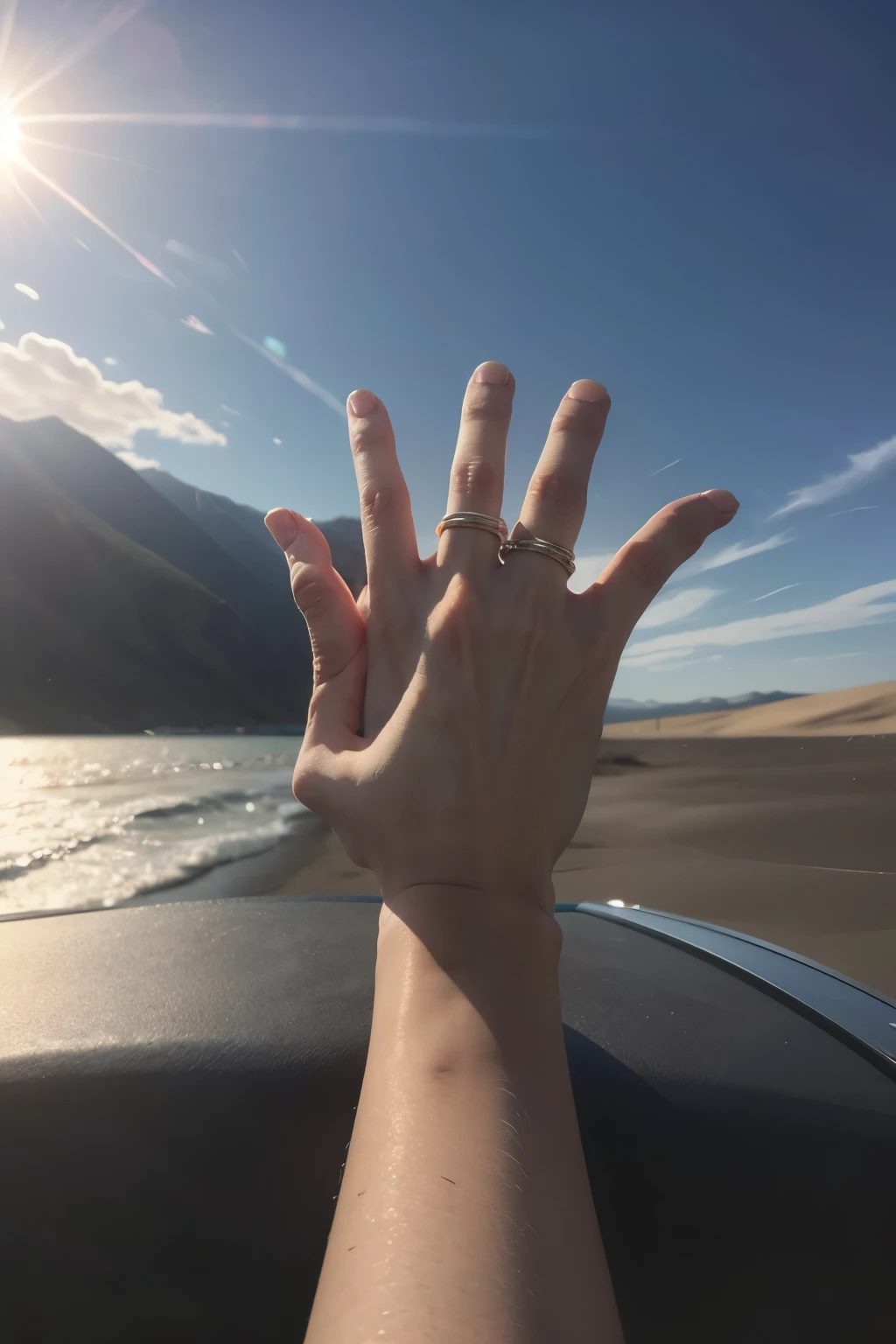 hands in the sun