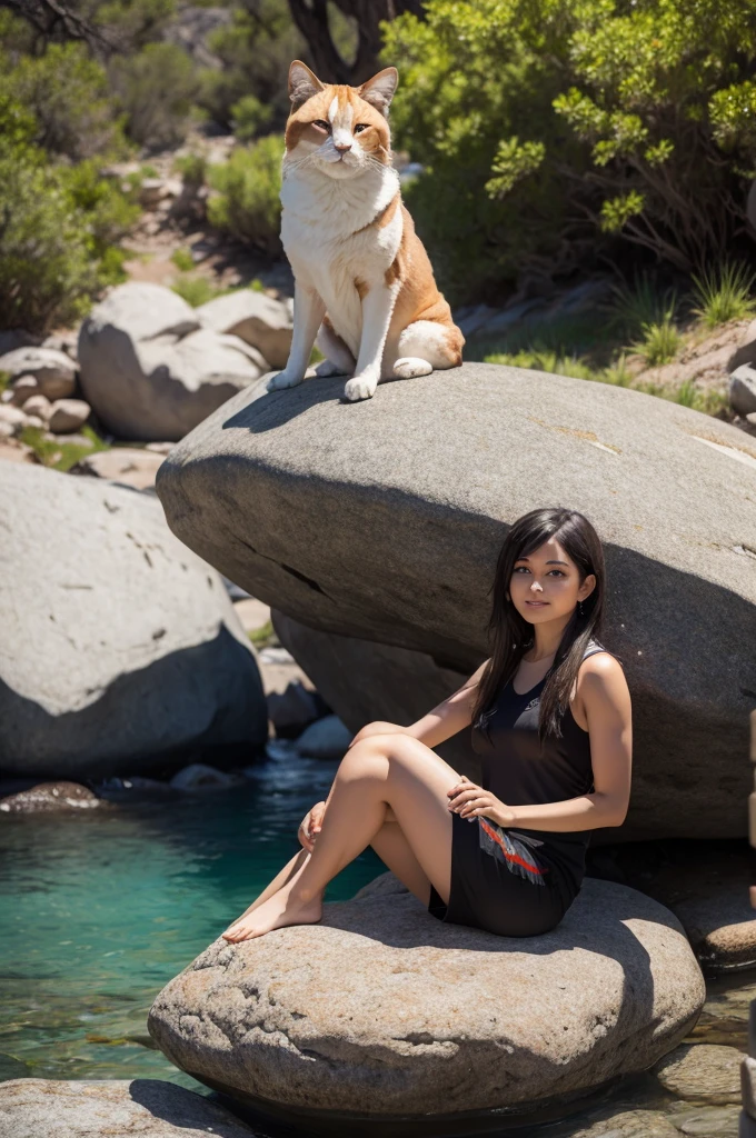 Xango sitting on a rock