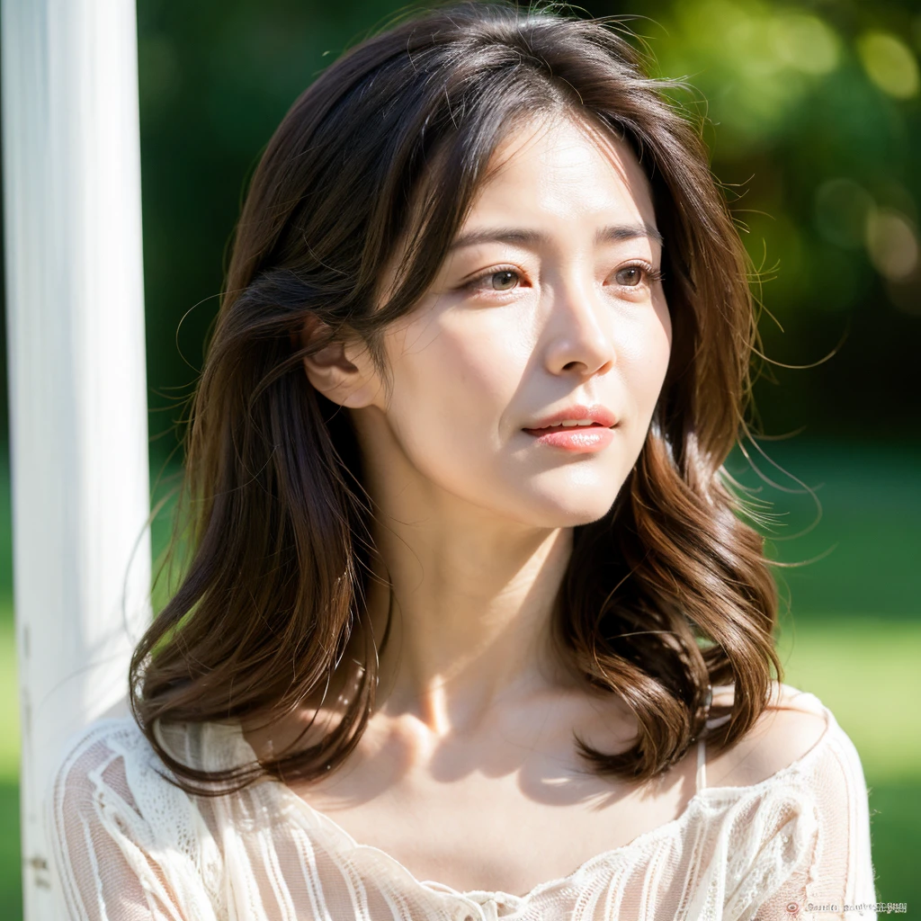 Beautiful mature woman with wavy long hair, Sexy Mature, Ultra-high resolution,(Realistic:1.4), ((Highest quality)), ((masterpiece)), (be familiar with),