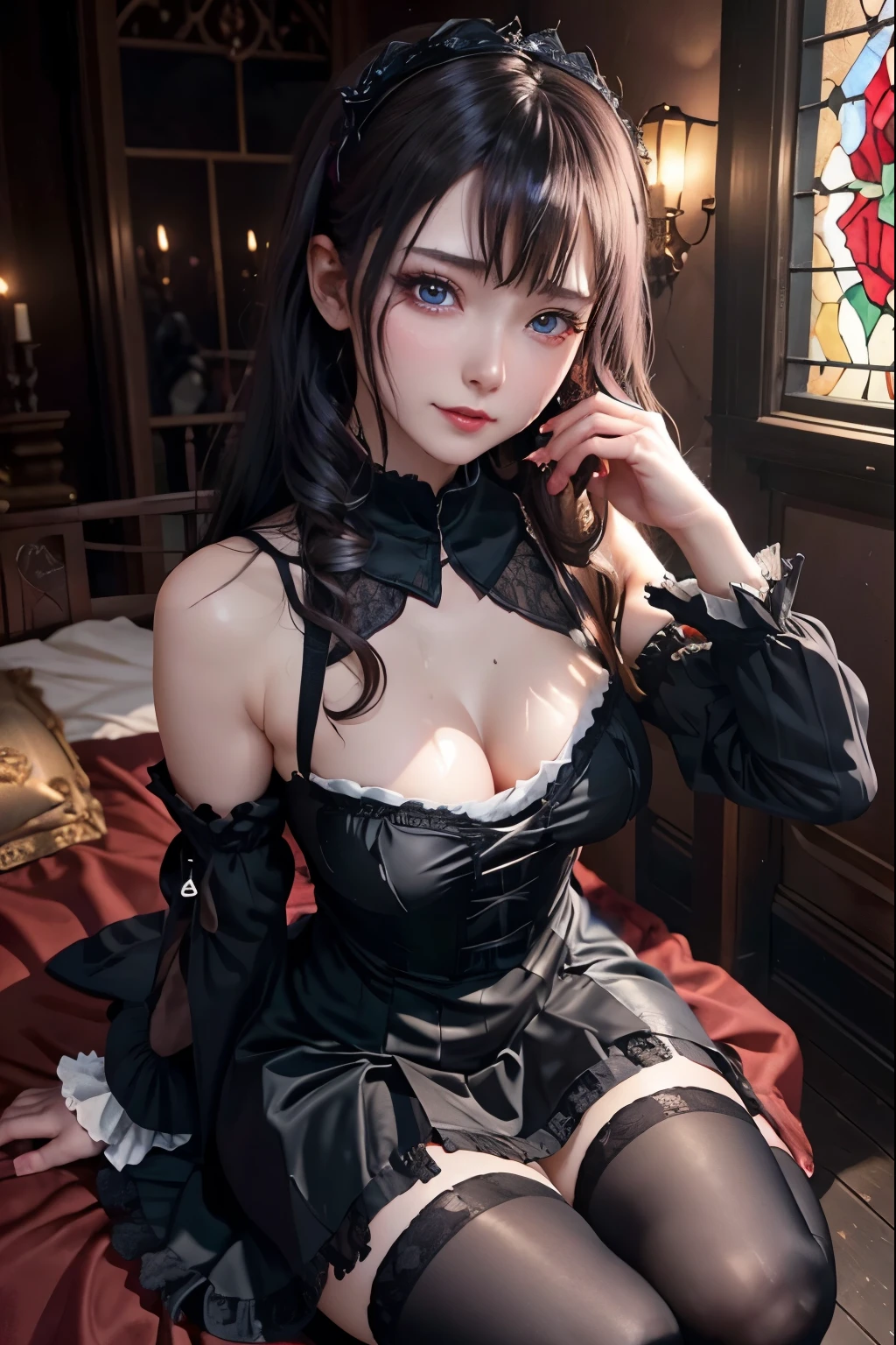 Hard Dark Gothic Makeup、Black dark eyeshadow、sad、Good skin radiance、Dark Gothicメイク、Dark smile、palace、The beauty of fragrance、24-years-old、Expression of intense sexual pleasure、Embarrassed look、Dark Gothic、Highest quality、Expression of sexual pleasure amid suffering、Drunk face、紫のMaid clothes、Mysterious、Noble、The face of someone holding it in the toilet、sexy、Loving smile、Twin tail hair、Right blue eye, Left eye is red、Super tempting pose、Platform Heel Shoes、Heavy makeup、Gothic ta clothes、Silver Hair、Long Hair Straight Hair、Cute Gothic Loliress、Beautiful Face、elegant features、Attractive face、Stained glass is the background、Chest glistening with sweat、The room is dark、goth long dress、Bell Sleeves、Wizard Sleeve、Decadent look、Sexually excited expression、Glossy thighs wet with water、Thighs that are wet and shiny with oil、Background of a room full of roses、sad expression、Rose Maiden、The embroidery is pink、The dress has pink embroidery.、Thigh-high socks、Knee-high socks、Gentle expression、Dark black eyeshadow、Stained glass and rose background、thighs are a little thin、Female Duo、Female couple、dark church background、Stained glass、Black metal world、Dark Castle、Dark Room、Slender body、gothic long dress、Victorian dress、Small breasts、Hold the wine in your right hand、Hold the lantern in your left hand、pantyhose、Sit on the bed、The bed is covered with roses、Lying in bed、Her thighs are shining with sweat、My body is wet and shiny、Lots of glitter on the thighs、sweating、My thighs are sticky from sweating、Sweat glistening on my thighs, The whole body is sweaty and shiny、I sweated a lot.、My thighs are sweaty、My thighs are wet、My thighs are shining with sweat、A lot of sweat glistening all over the body、Slender body、