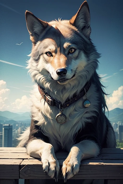 ((best qualityer)), ((work of art)), (detailded), a wolf