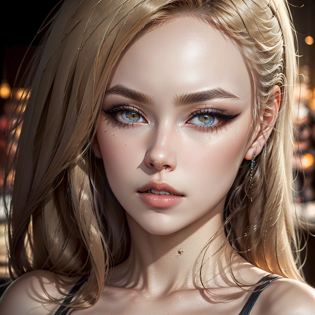 Close up Photo of 25 year old European girl, RAW, beautiful woman, (brown hair with extra long wavy), ((portrait)), (Detailed face: 1.2)), (Detailed facial features)), (Fine skin), pale skin, high detail and deep cleavage body conhasmat suit, slim body, megacity environment, (cold color), wet, moist, reflection, (masterpiece) ( Perfect proportions) (realistic photos) (highest quality) (detail) shot with Canon EOS R5, 50mm lens, f/2.8, HDR, (8k) (wallpaper) (movie lighting) (dramatic lighting) (sharp focus) (complex) fashion, (2girls) shes with her friend a 25 year old European girl, RAW, beautiful woman, (blond hair with extra long wavy), ((portrait)), (Detailed face: 1.2)), (Detailed facial features)), (Fine skin), pale skin, high detail and deep cleavage body conhasmat suit, slim body, megacity environment, (cold color), wet, moist, reflection, (masterpiece) ( Perfect proportions) (realistic photos) (highest quality) (detail) shot with Canon EOS R5, 50mm lens, f/2.8, HDR, (8k) (wallpaper) (movie lighting) (dramatic lighting) (sharp focus) (complex) fashion