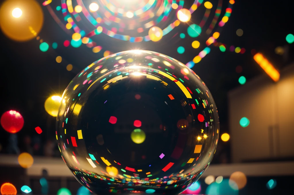 Colorful Blurred Bubbles. Vibrant Bokeh Background. Abstract Spectrum of Defocused Lights. Celebration and Joy Concept.