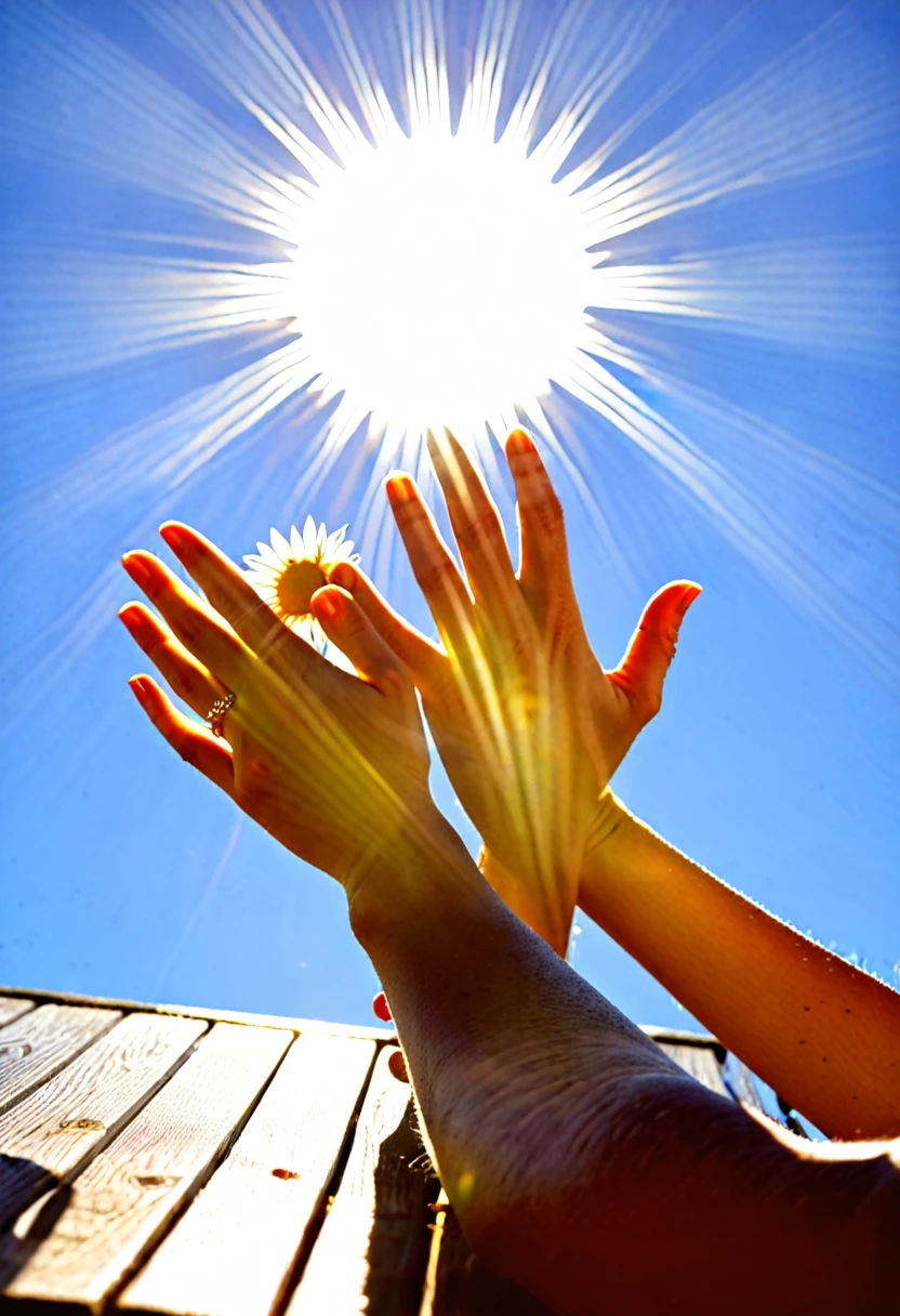 hands in the sun