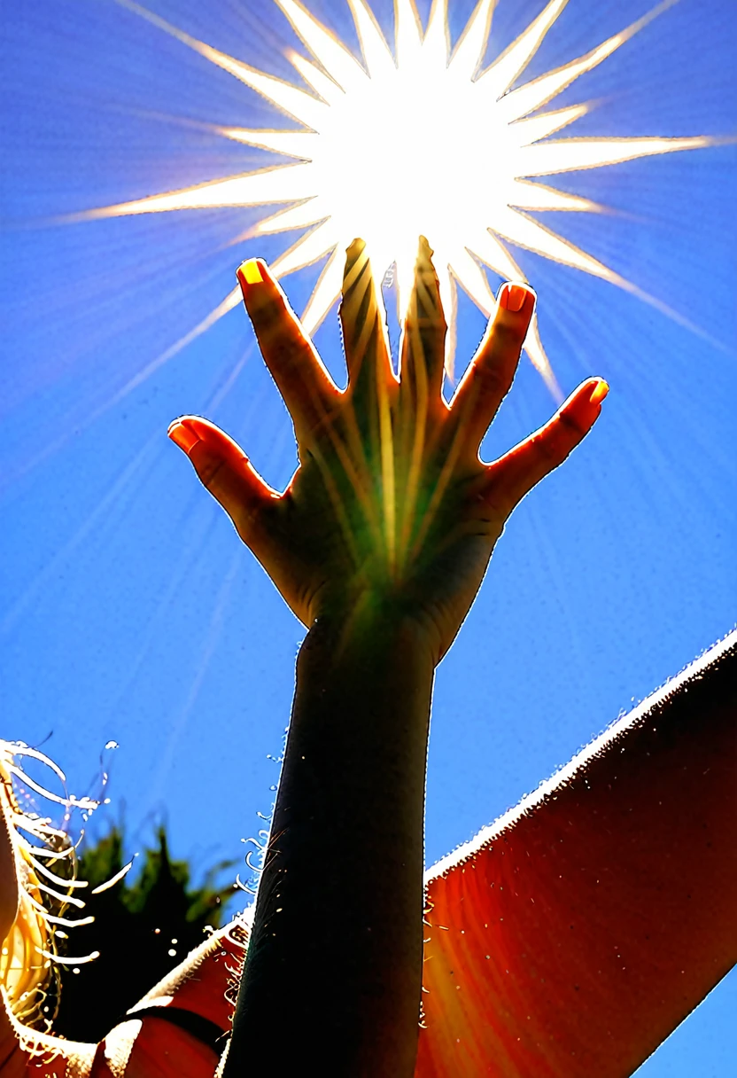 hands in the sun