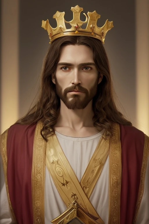 King Christ, Jesus Christ king of the universe, Jesus Christ with crown, Jesus&#39; heart, with golden royal cloak, with the imperial crown of Brazil 