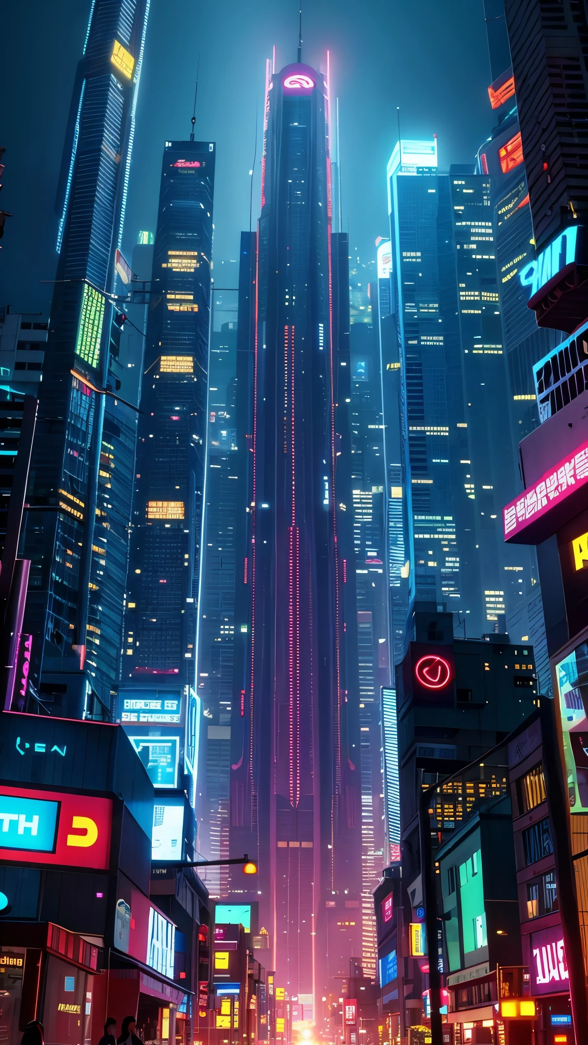 Cyberpunk city seen from 50 meters above, sci-fi movie, empty street, natta, view of a building, old store, irregular, circuit boards, wires, intricate, super detailled, realisitic, hyper realisitic, high qualiy, better, super detaill , crazy detail, very detailled, photorealisitic, epic composition, better quality, 32K --v 6