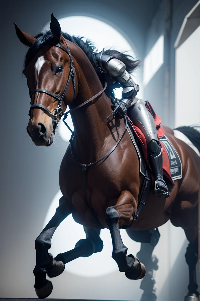 a half-robot horse