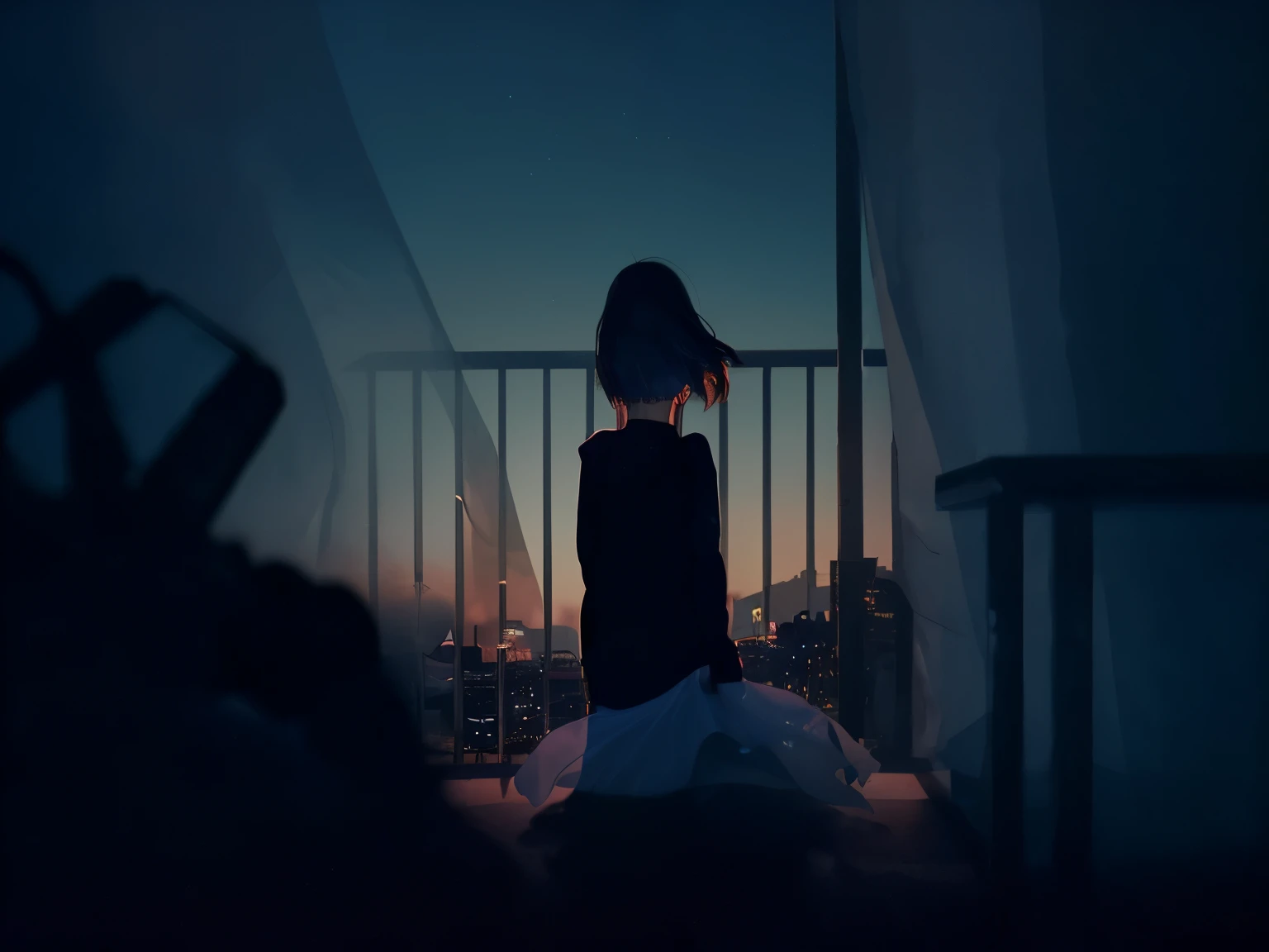 1. auburn-haired girl, Wearing a long-sleeved white dress with a hood, (Running towards the camera), (The woman looked scared), Frightened, Escape, Escape from men in armor, Caught by a man, In a dirty city alley, futuristic city (night:1.4), Blue and neon lights, Chase scene, Action scenes, Thick outline, Comic Style, Dynamic camera angles, Realistic skin, Realistic hands, Perfect hands, Line of action, Motion Blur Background