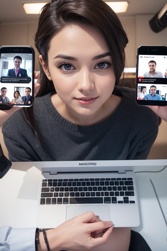 Video chat of a digital marketing live