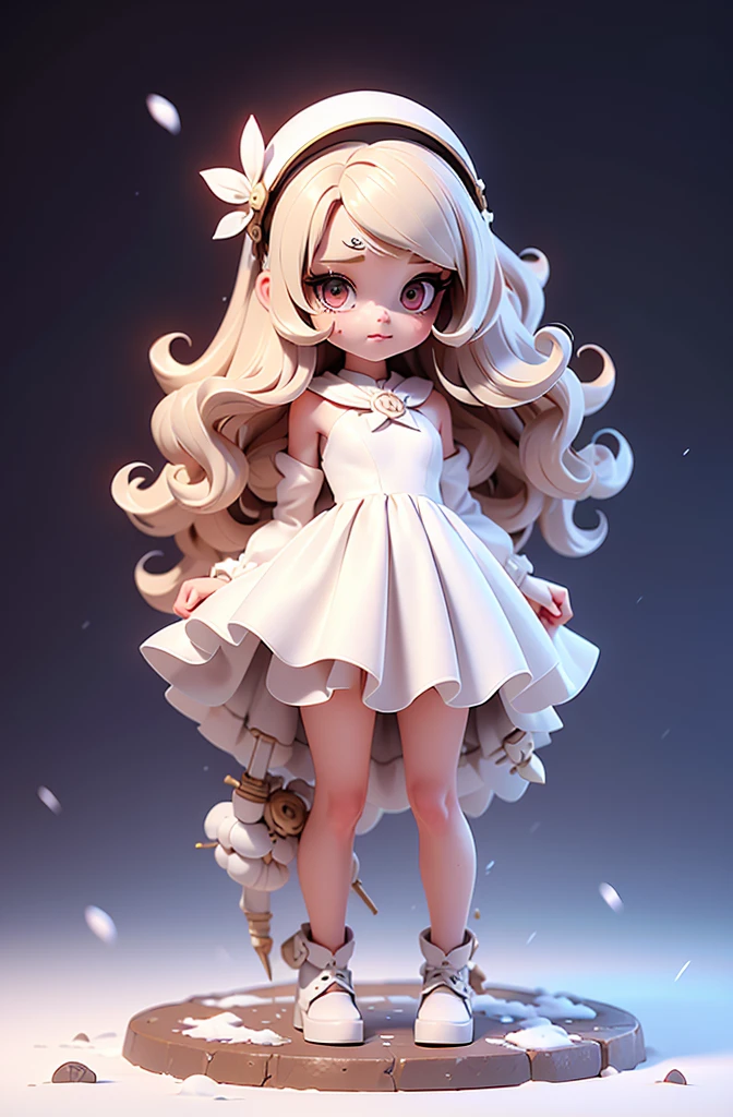 ((Little Huntress girl)) holding a rifle between her legs , battle pose,long red curling hair,((airy white sheer micro dress)), sheer micro dress, risqué, snows,Cold,4K,Detailed,Realistic, (3 years old), ((age 3)), American, beautiful, beautiful face, small, short