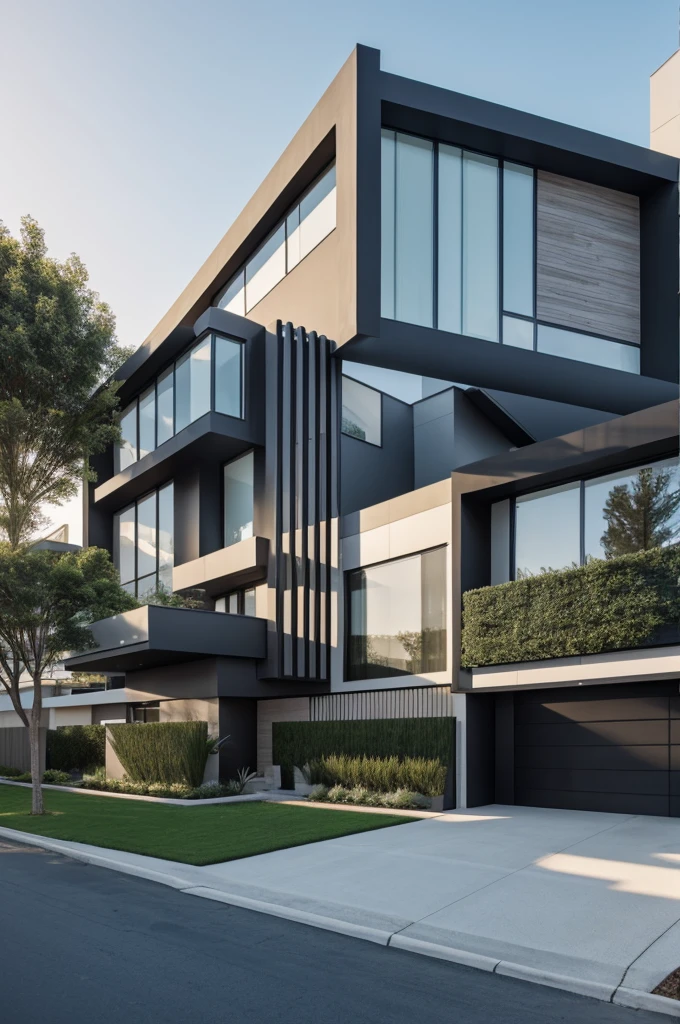 Modern facade created with artificial intelligence 