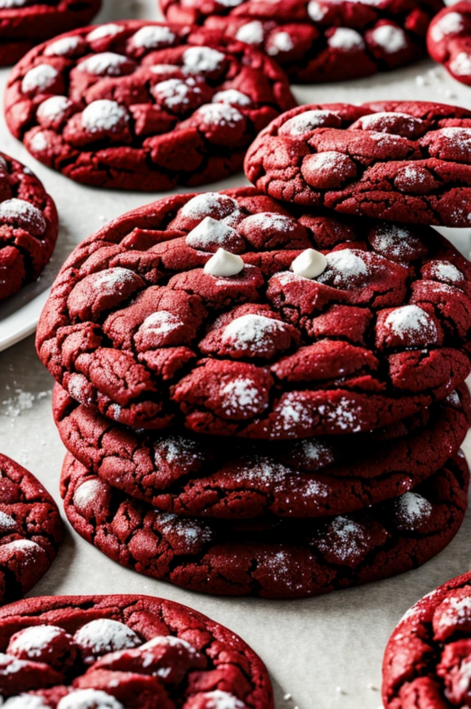 red velvet crackled cookies