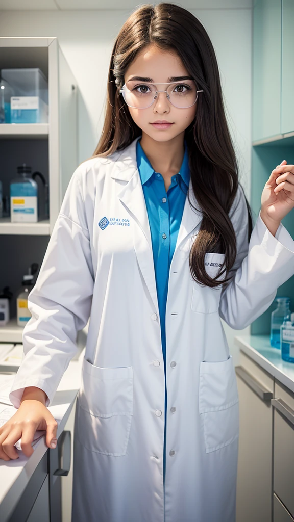 Viñeta 2:
Ana, : Hello, Luis! Today we will learn about acids and bases.
(Ana with lab coat and protective glasses)