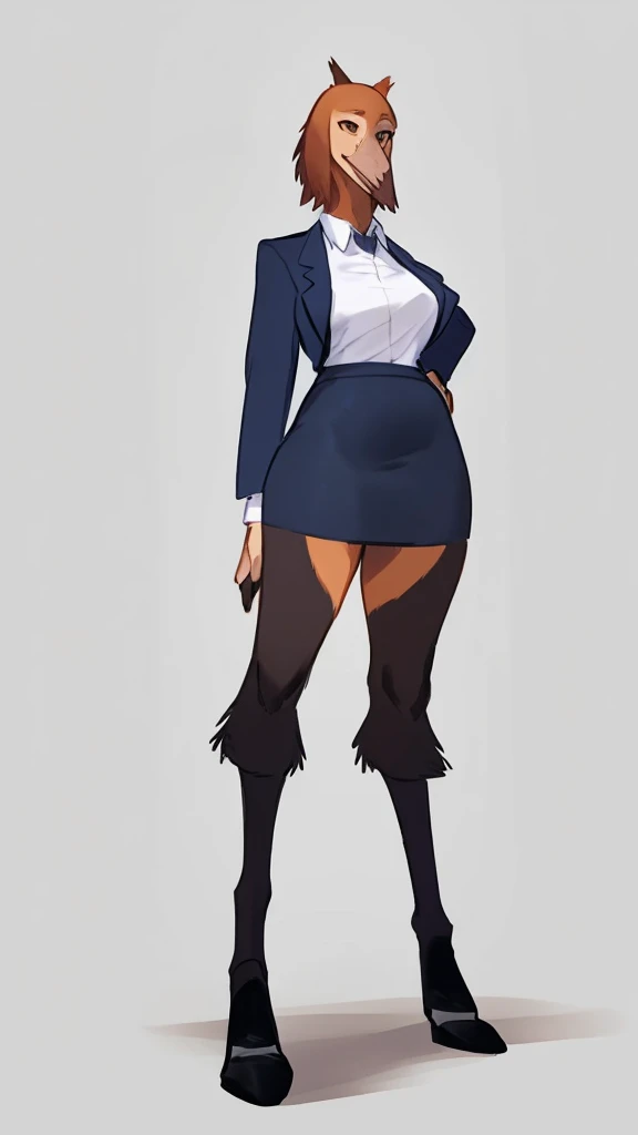 By bebebebebe, by lostgoose, by goonie-san, solo, standing, (((Storks))),Female,pencil skirt,office