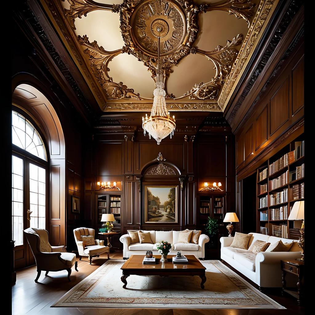 (masterpiece, top quality, best quality),(ultra-detailed, absolutely resolution),((16k, high res)),

BREAK {grand and beautiful library. The library should feature towering bookshelves filled with an extensive collection of books, intricate wooden carvings, and ornate architectural details. Include elements such as elegant chandeliers hanging from a high, vaulted ceiling, large arched windows letting in soft natural light, and plush reading areas with comfortable chairs and tables. Use warm, ambient lighting to enhance the rich textures of the wood and the golden hues of the decor. The overall atmosphere should be awe-inspiring and serene, capturing the grandeur and beauty of a majestic library}

BREAK { (produces images with information more than 40 million pixels with cinematic-like detailed textures shot on a Sony SLR).}