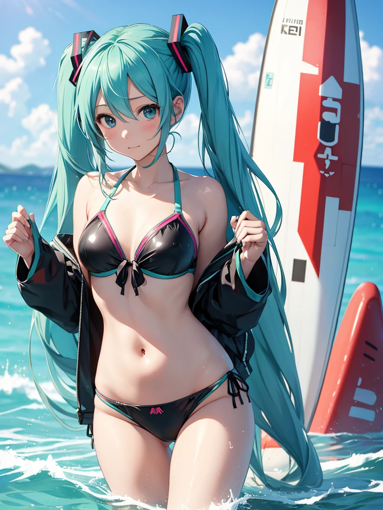 miku hatsune,Beautiful breasts,wet suit,Diving,snorkel