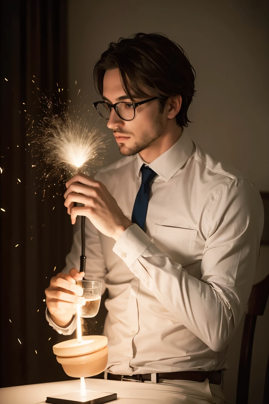 ((best qualityer)), ((work of art)), (detailded) a man transcending in knowledge