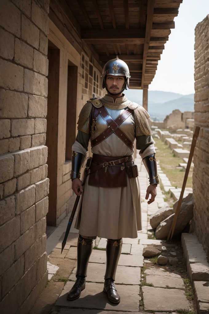 Perspective image of Roman soldier 