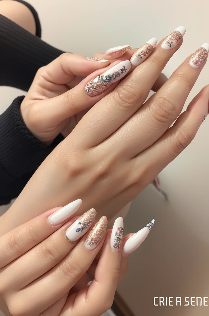 Crie uma logo de manicure nail design, which the name is called “Taíla Nail Design