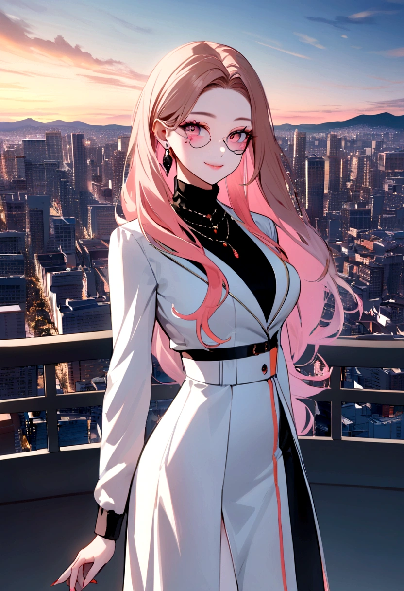 young and modern influencer. She must have delicate facial features, long, well-groomed hair, a warm, expressive smile. Your fashionable and vibrant style, with underwear and you are beautiful, elegant sex and modern accessories. The influencer is in a sophisticated urban environment, with a city landscape in the background, highlighting your magnetic presence and your unique charisma. The image should convey a sense of confidence, glamor and a captivating personality that instantly attracts attention."
