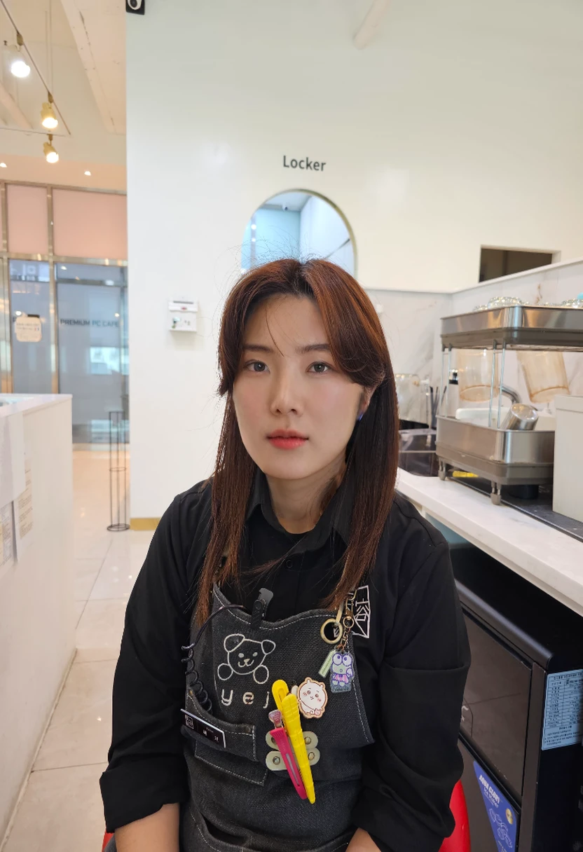 Best Quality, 8k, Masterpiece, (Portrait: 1.3), (photo realistic:1.4), (hyper realistic:1.4), Sharp Focus, looking at viewer, (smoother lighting:1.1), (increase cinematic lighting quality:0.9), realistic lighting, backlighting, light on face, ray trace, (brightening light:1.2), (Increase quality:1.4), sharp detail, (best quality real texture skin:1.4), finely detailed eyes, black_eyes, finely detailed face, 25 year old Korean woman