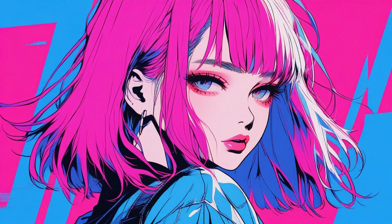 High Quality, Masterpiece, (Glitching, glitch:1.2), yae miko, pink eyes, long hair, pink hair, animal ears, <lora:Char_GenshinImpact_YaeMiko:0.6>