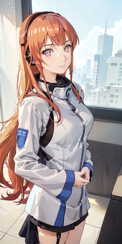 (Overhead view),dynamic angle,ultra-detailed, illustration, close-up, straight on, 1girl, 
 ((souryuu asuka langley, interface headset, red bodysuit:1.4, blonde)),Her eyes shone like dreamy stars,(glowing eyes:1.233),(beautiful and detailed eyes:1.1),(expressionless,closed mouth),(standing), 
(mechanic room with toolsand spaceship windowin a white SPACESHIP),
(night:1.2),dreamy, [[delicate fingers and hands:0.55]::0.85],(detail fingers),