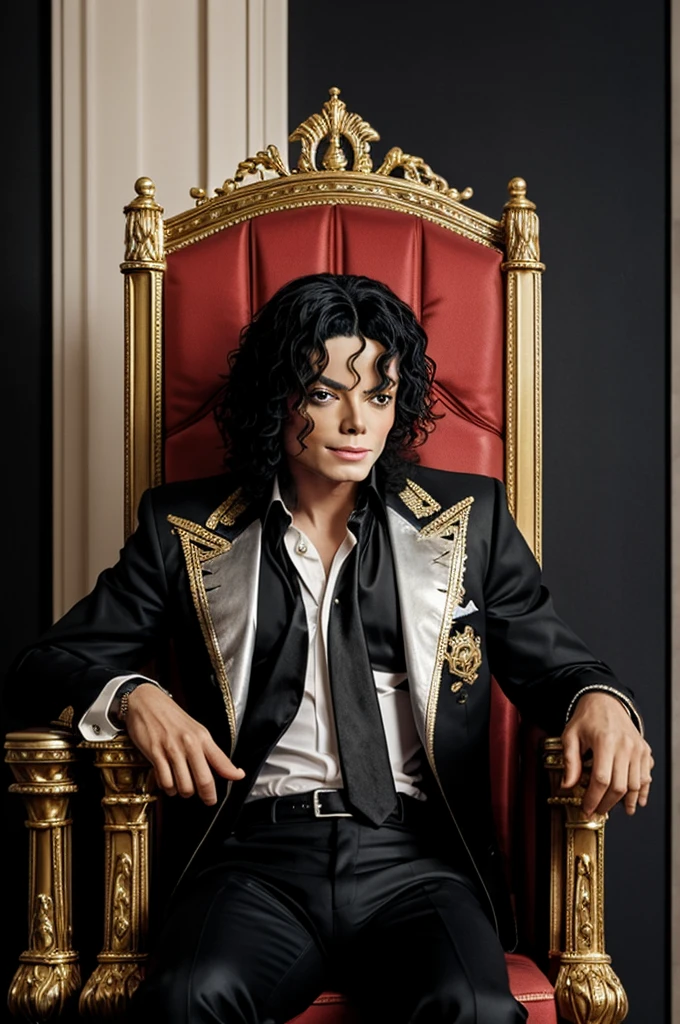 make michael jackson sitting on a throne