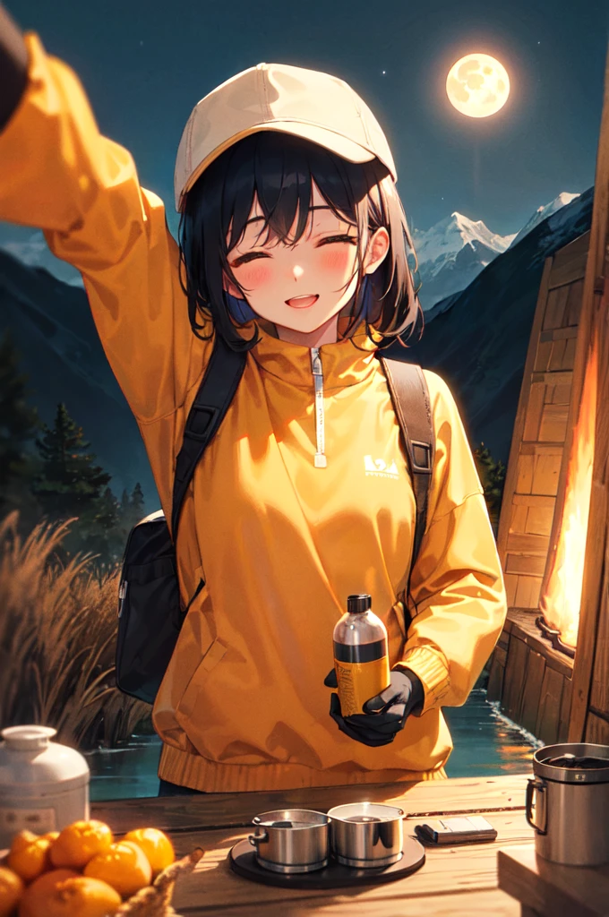 VeronicaCipher ((upper body selfie, happy)), masterpiece, best quality, ultra-detailed, solo, outdoors, (night), mountains, nature, (stars, moon) cheerful, happy, backpack, sleeping bag, camping stove, water bottle, mountain boots, gloves, sweater, hat, flashlight, forest, rocks, river, wood, smoke, shadows, contrast, clear sky, analog style (look at viewer:1.2) (skin texture) (film grain:1.3), (warm hue, warm tone) :1.2), close up, cinematic light, sidelighting, ultra high res, best shadow, RAW, upper body, , wearing pullover
kodak vision 3,