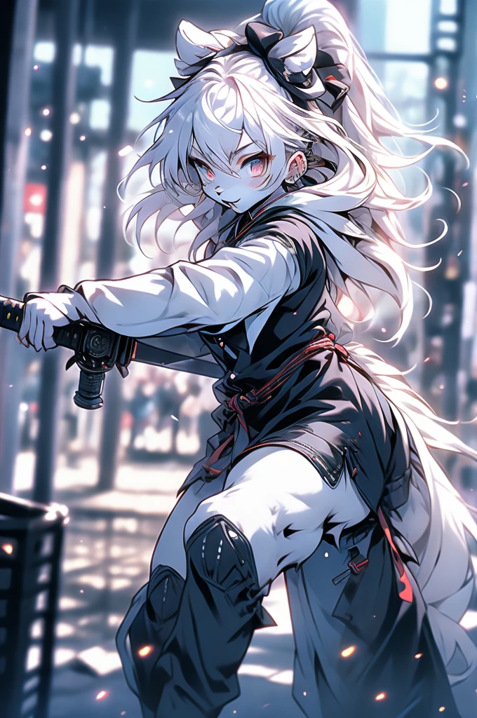 quality\(8K,Extremely detailed CG unit wallpaper, masterpiece,high resolution,top-quality,top-quality real texture skin,Surrealism,提high resolution,RAW photos,Best quality,Very detailed,,light,Ray Tracing,Golden Ratio\),furry,furry,hairy,hairy,White Tiger少女,White Tiger,White Tiger,White Tiger少女,全身White hair,White Hair,White hair,Snow background,Snow and ice theme,Hanfu,Hanfu下摆,遮住大腿的Hanfu下摆,穿着Hanfu,中式Hanfu,手持Long Sword,Sword in hand,Martial arts style,手持Long Sword的White Tiger少女,Full body close-up,Lean forward,Juhechop,Draw the sword and cut,手持Long Sword,持有Long Sword,拿着Long Sword,Long Sword,Long Sword,Long Sword,Highlight the role,Sassy,Keep your mouth shut,cool girl,indifferent,Cold,poker face,Loose long hair,Loose long hair,Cold气质,Loose long hair,Cold,Blood-red eyes,Maniac