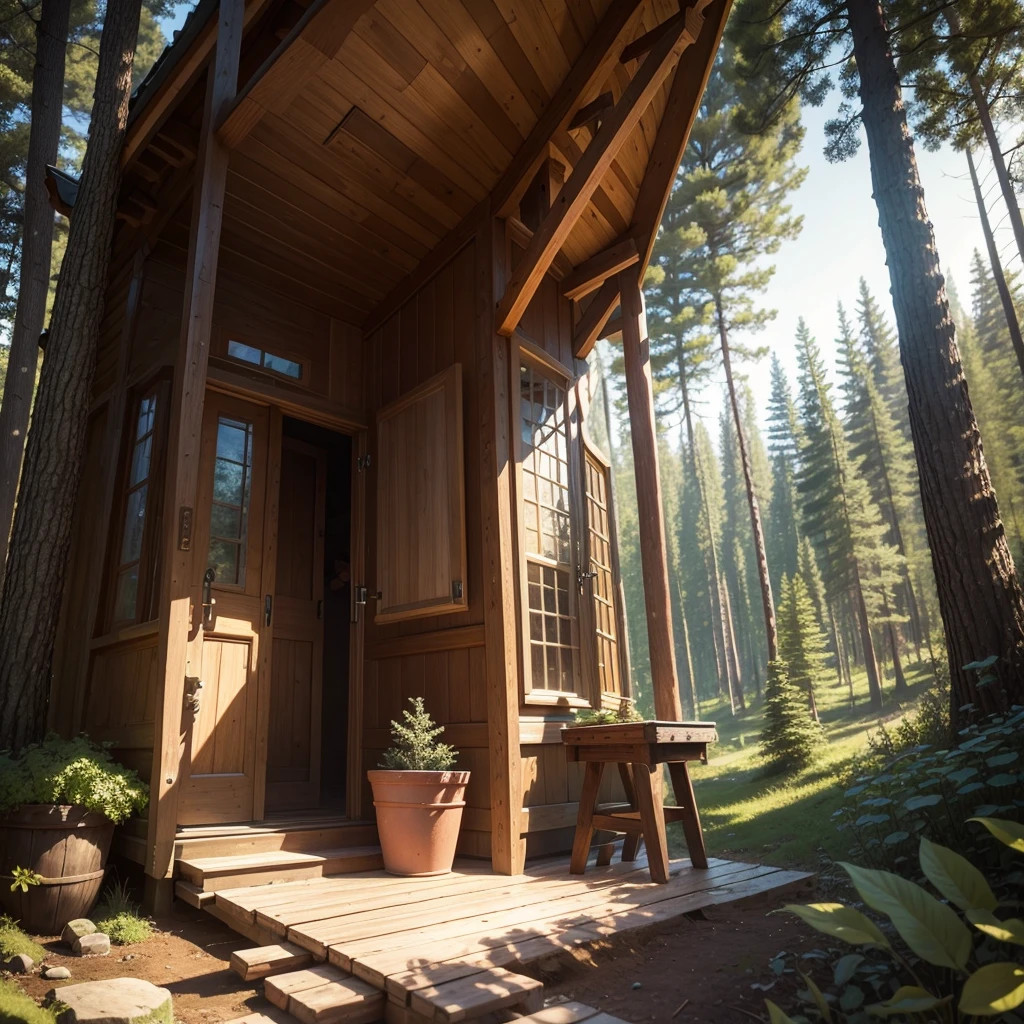 Storybook cabin in the woods 